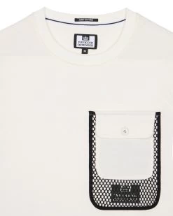 Weekend Offender Lens Mesh Pocket T-Shirt Winter White -Fashion sportswear TSAW311 LENS WINTER WHITE 0933