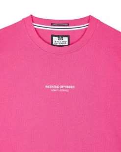 Weekend Offender Millergrove T-Shirt Magenta -Fashion sportswear TSSS23 06 MILLERGROVE MAGENTA1018