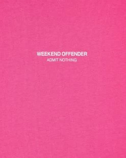 Weekend Offender Millergrove T-Shirt Magenta -Fashion sportswear TSSS23 06 MILLERGROVE MAGENTA1019