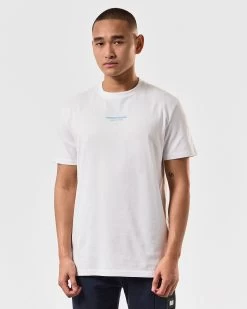 Weekend Offender Millergrove T-Shirt White/Saltwater Blue -Fashion sportswear TSSS2402 MILLERGORVE WHITE SALTWATER 3867 MODEL