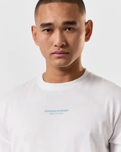 Weekend Offender Millergrove T-Shirt White/Saltwater Blue -Fashion sportswear TSSS2402 MILLERGORVE WHITE SALTWATER 3870 MODEL
