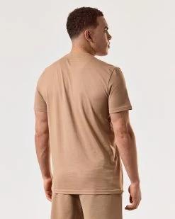 Weekend Offender Millergrove T-Shirt Cognac Brown/Pure Orange -Fashion sportswear TSSS2402 MILLERGROVE COGNAC 4940 MODEL