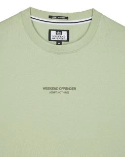 Weekend Offender Millergrove T-Shirt Pale Moss Green/Castle Green -Fashion sportswear TSSS2402 MILLERGROVE PALE MOSS CASTLE GREEN 3410