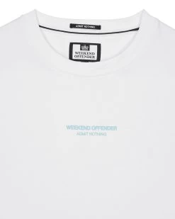 Weekend Offender Millergrove T-Shirt White/Saltwater Blue -Fashion sportswear TSSS2402 MILLERGROVE WHITE SALTWATER 3449