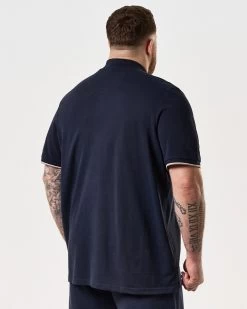 Weekend Offender Sakai Polo Shirt Navy - Plus Size -Fashion sportswear TSSS2405X MANUEL NAVY 8222 PLUS