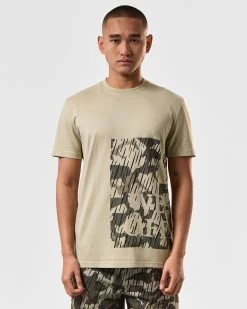 Weekend Offender Noosa T-Shirt Castle Green Rain Camo -Fashion sportswear TSSS2410 NOOSA RAIN CAMO 4202 MODEL
