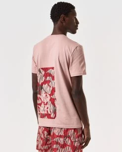 Weekend Offender Noosa T-Shirt Blaze Red Rain Camo -Fashion sportswear TSSS2410 NOOSA CAMO BLAZE RAIN 6905