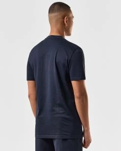 Weekend Offender Gorman Pocket T-Shirt Navy -Fashion sportswear TSSS2416 GORMAN NAVY 4393 MODEL