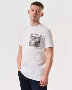 Weekend Offender Gorman Pocket T-Shirt White -Fashion sportswear TSSS2416 GORMAN WHITE 6121 MODEL