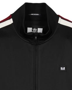 Weekend Offender Pawsa Taped Track Top Black -Fashion sportswear TTAW23 04 PAWSA BLACK 3153