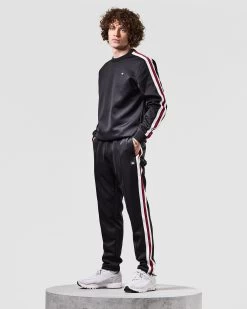 Weekend Offender Gou Taped Neck Track Top Black -Fashion sportswear TTAW2301 GOU BLACK 1486 MODEL