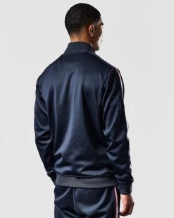 Weekend Offender Pawsa Taped Track Top Navy -Fashion sportswear TTAW2304 PAWSA NAVY 1516 MODEL