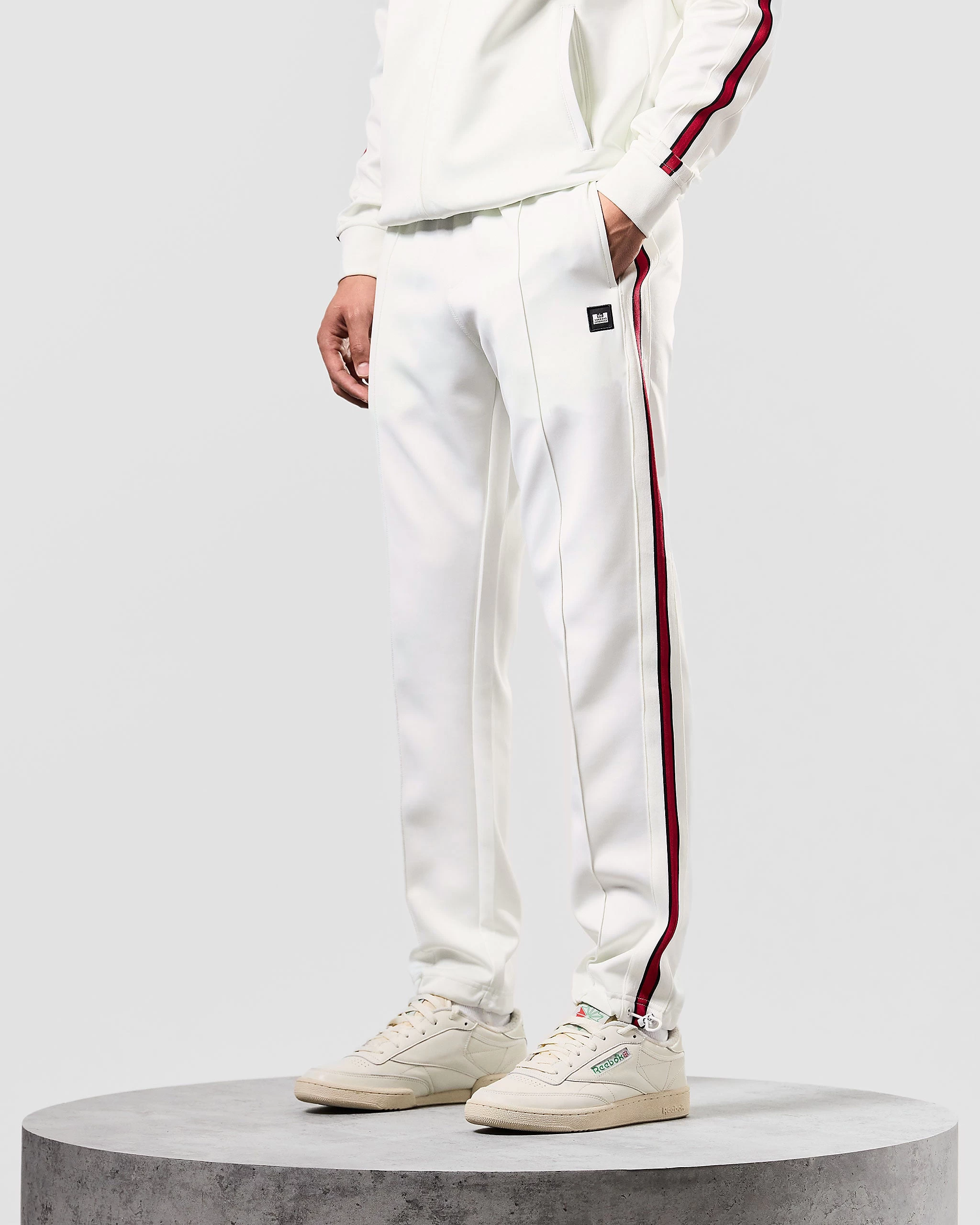 Weekend Offender Djoko Taped Track Pants Winter White 2 Weekend Offender Djoko Taped Track Pants Winter White - Image 2