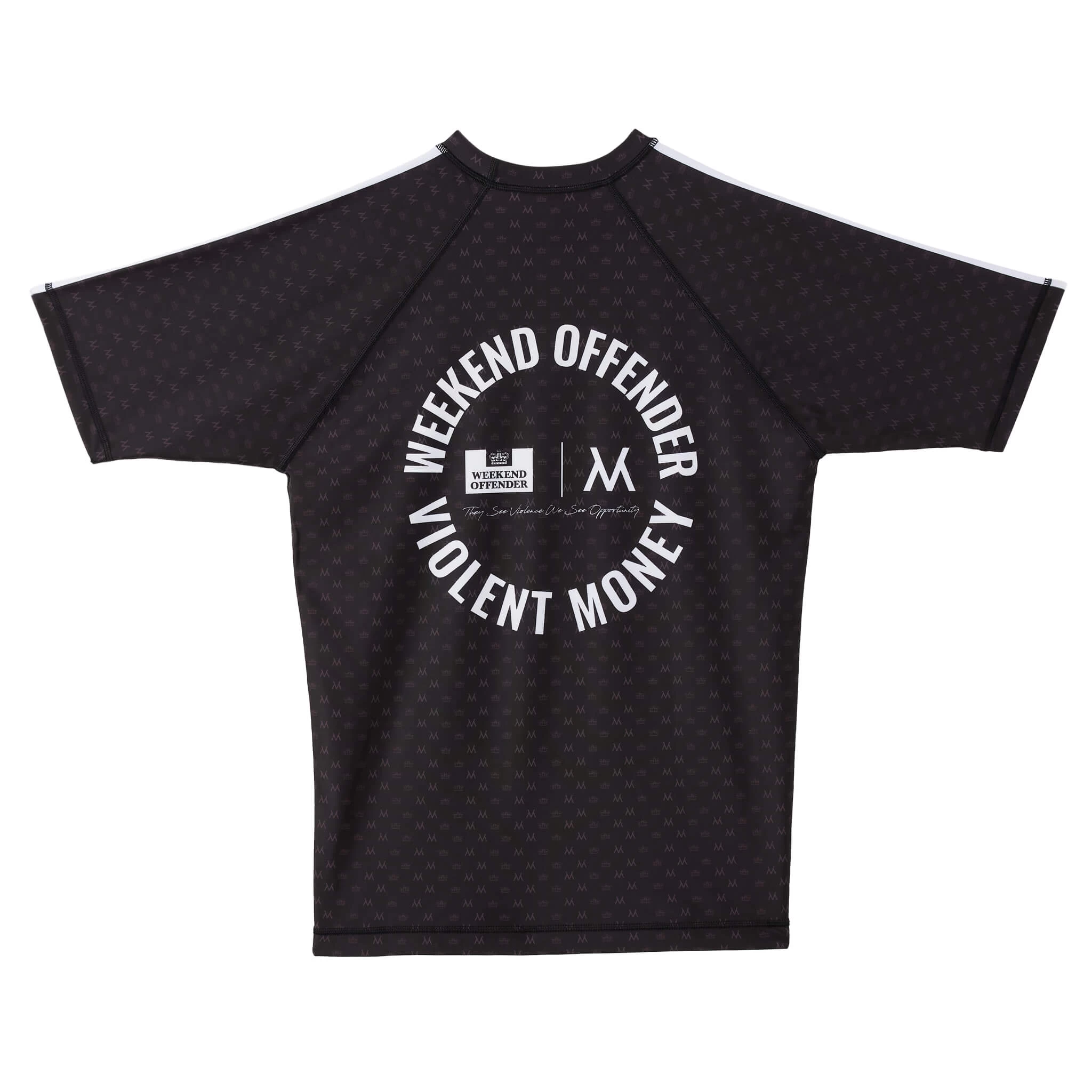 Weekend Offender Violent Money Rashguard And Shorts Set Black 4 Weekend Offender Violent Money Rashguard And Shorts Set Black - Image 4