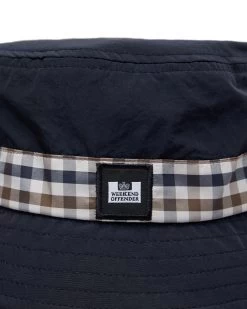 Weekend Offender Queensland Bucket Hat Navy / Mid House Check -Fashion sportswear WOACC01 QUEENSLAND NAVY MIDHOUSE CHECK 10266