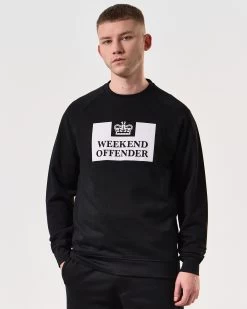 Weekend Offender Penitentiary Classic Sweatshirt Black -Fashion sportswear WOSW370 PENTENTIARY BLACK 6087 MODEL 7eb2897a 028b 4bee b25d dc914bd7f879