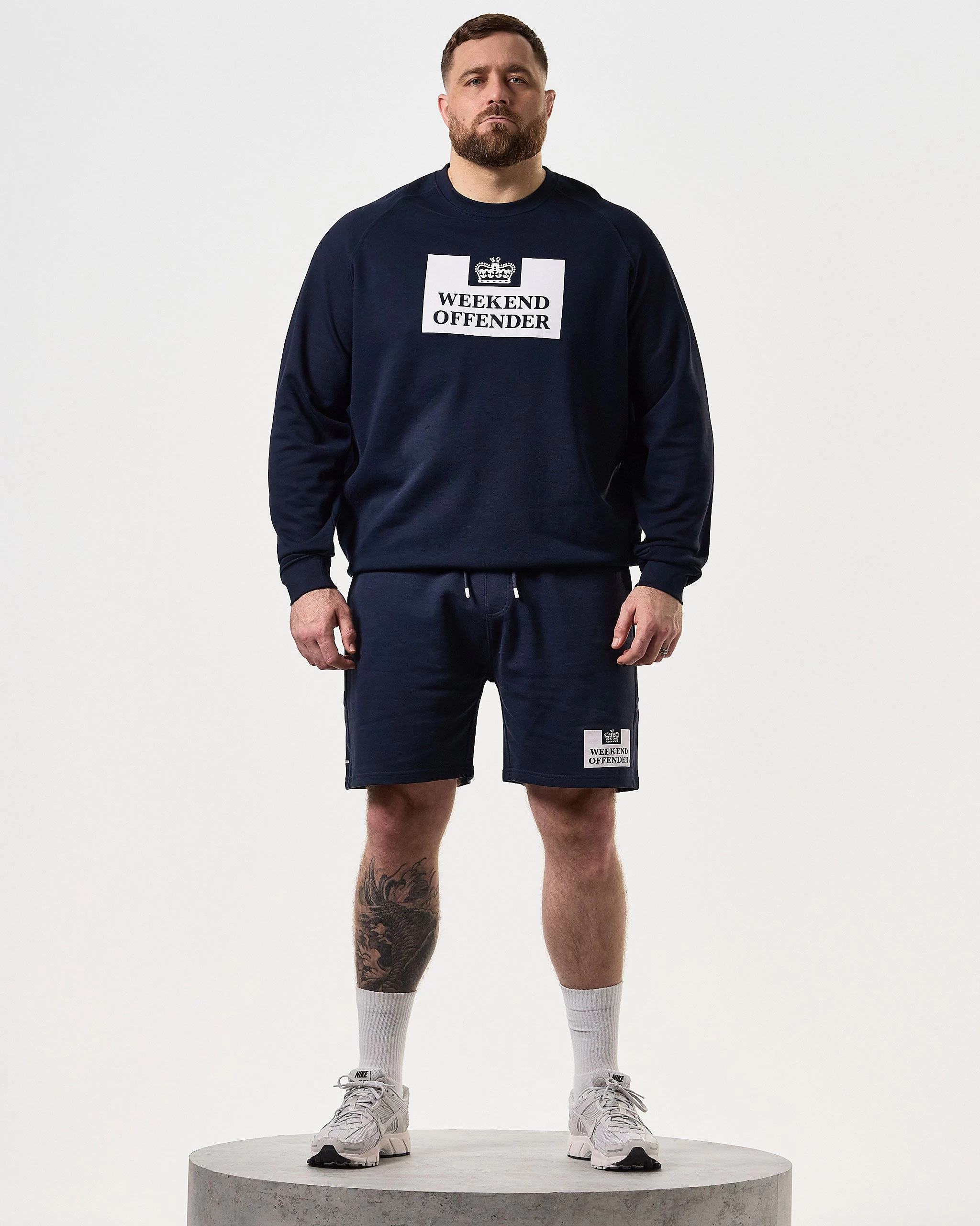 Weekend Offender Action Classic Shorts Navy - Plus Size 2 Weekend Offender Action Classic Shorts Navy - Plus Size - Image 2